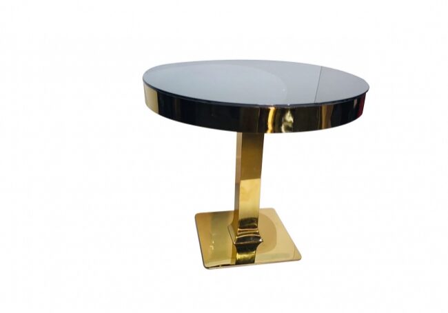 Elegant black and gold accent table