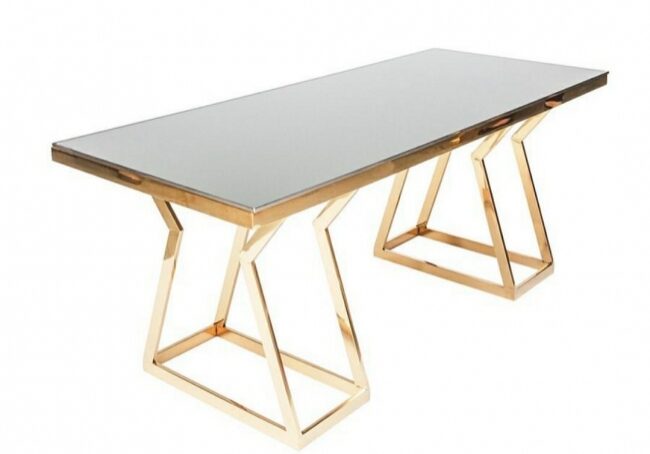 Elegant table with geometric base