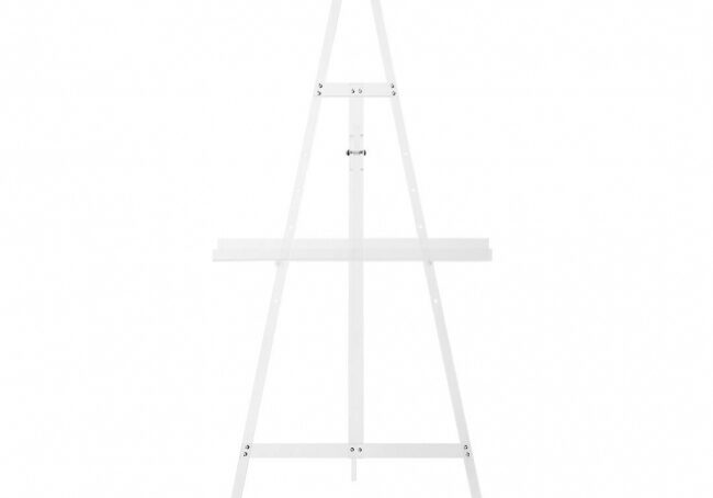 White easel stand isolated on white background.