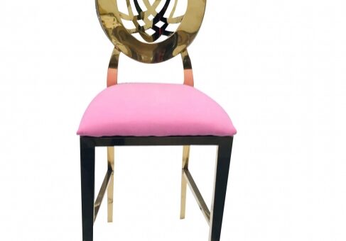 Elegant chair with decorative backrest
