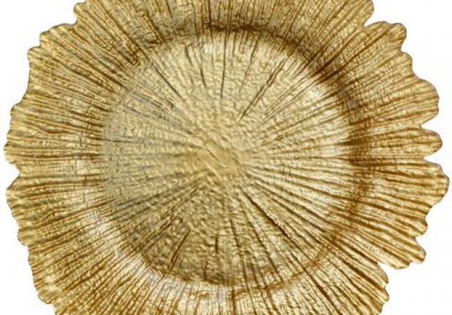 Sunburst pattern gold plate