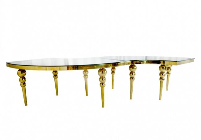 Stylish gold-legged table