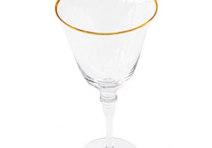 Crystal goblet with golden edge