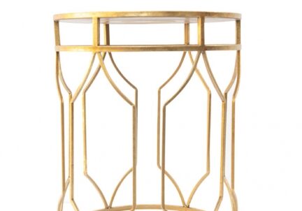 Decorative round metal base