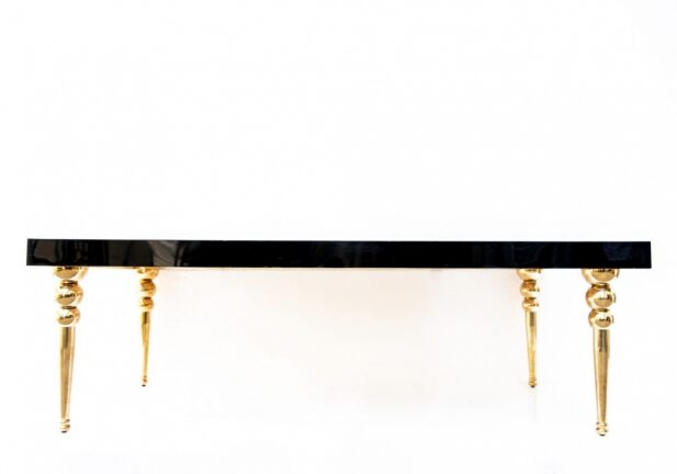 Elegant black and gold table