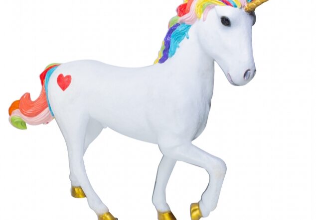 Majestic unicorn with golden hooves