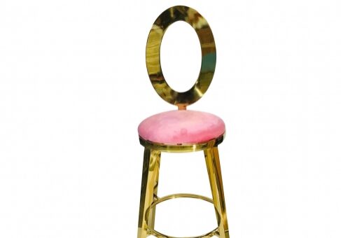 Elegant chair with oval backrest