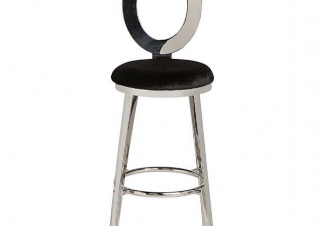 Modern bar stool with circular backrest