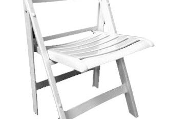 Simple white folding chair