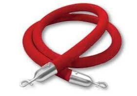 Elegant red queue rope