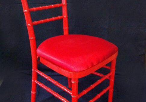 Elegant red wooden chair design